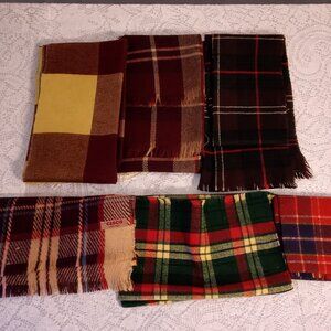 Collections of 6 Women's Winter Scarves | Vintage + 100% Wool